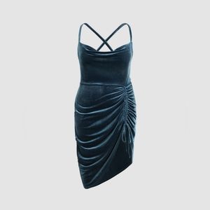 Blue Velvet Cider Dress
